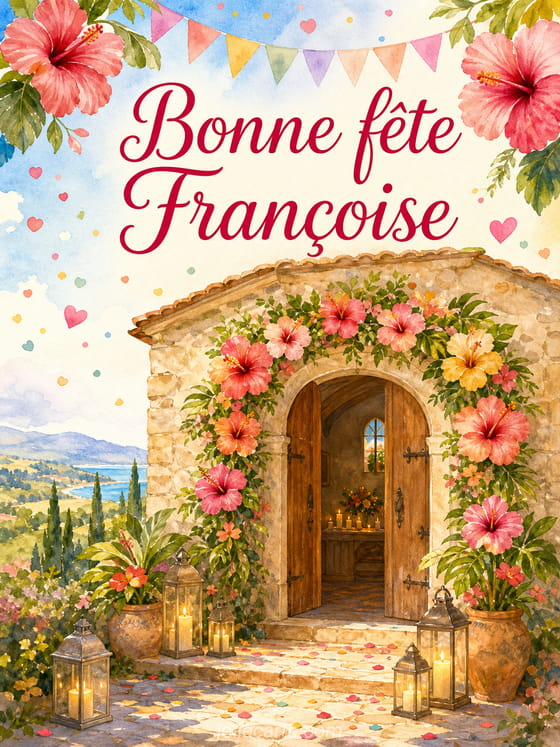 Carte bonne fête Françoise
