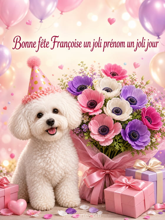 Carte bonne fête Françoise