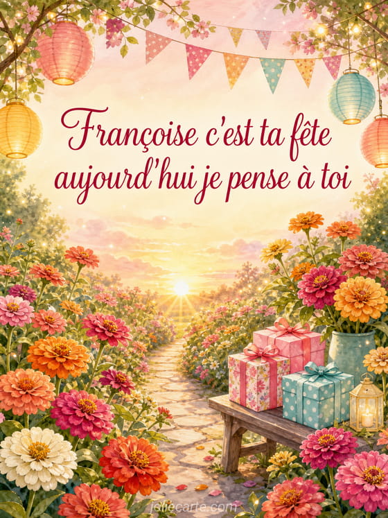 Carte bonne fête Françoise