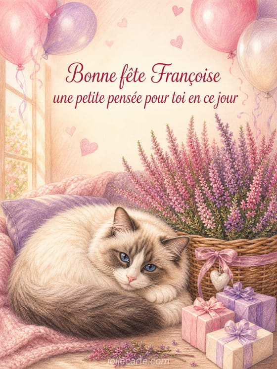 Carte bonne fête Françoise
