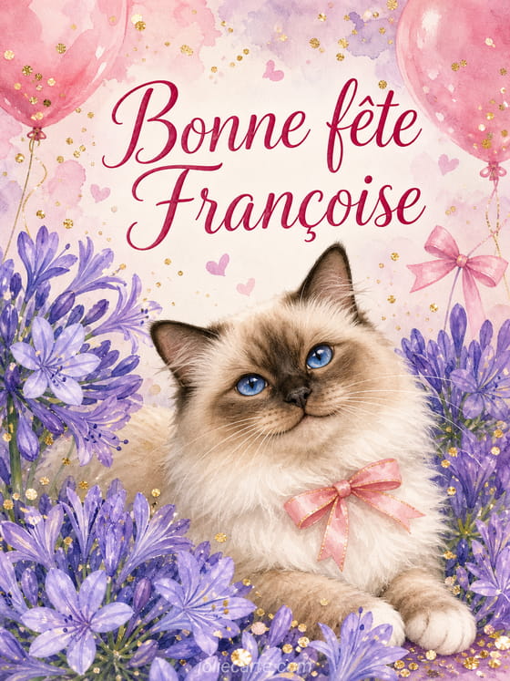 Carte bonne fête Françoise