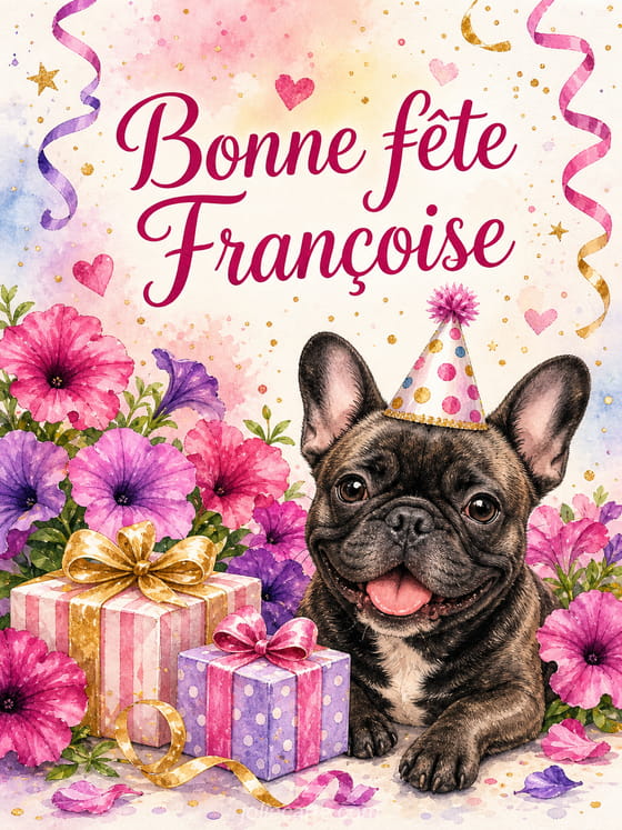 Carte bonne fête Françoise