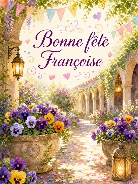 Carte bonne fête Françoise