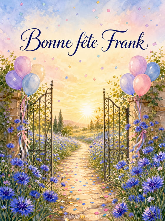 Carte bonne fĂȘte Frank
