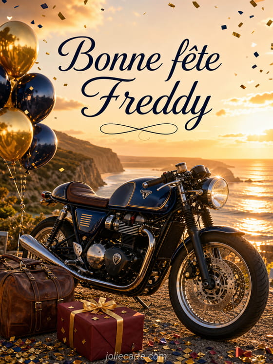 Carte bonne fête Freddy