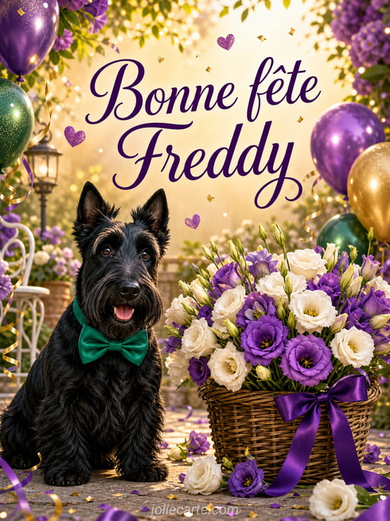 Carte bonne fête Freddy