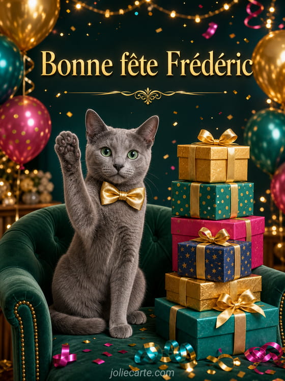 Carte bonne fĂȘte FrĂ©dĂ©ric