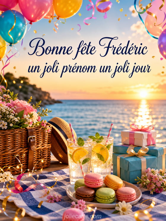 Carte bonne fĂȘte FrĂ©dĂ©ric