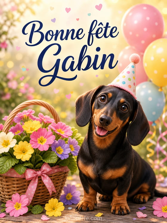 Carte bonne fête Gabin