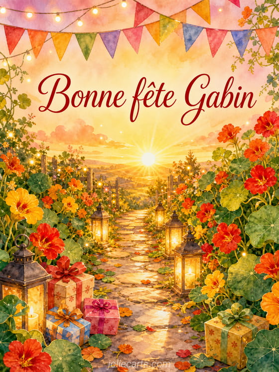 Carte bonne fête Gabin