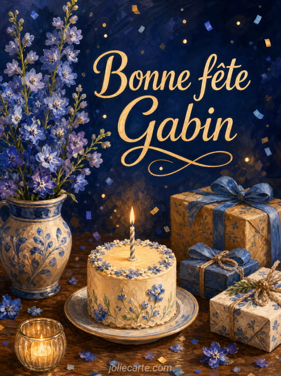 Carte bonne fête Gabin