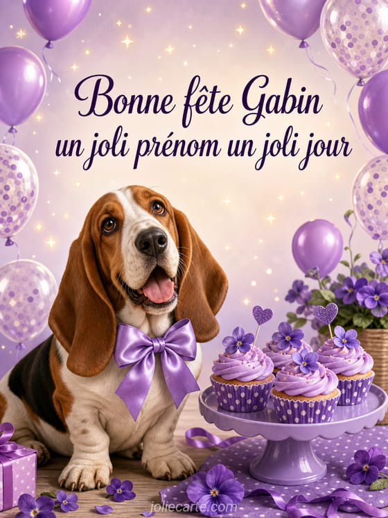 Carte bonne fête Gabin