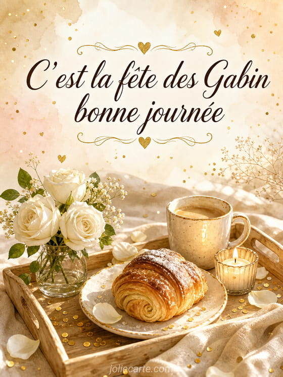 Carte bonne fête Gabin