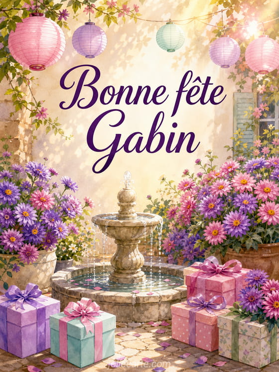 Carte bonne fête Gabin