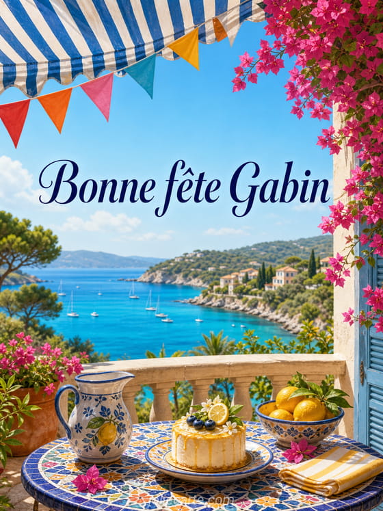Carte bonne fête Gabin