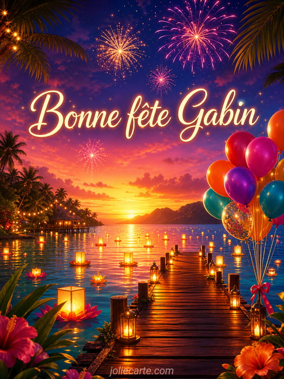 Carte bonne fête Gabin