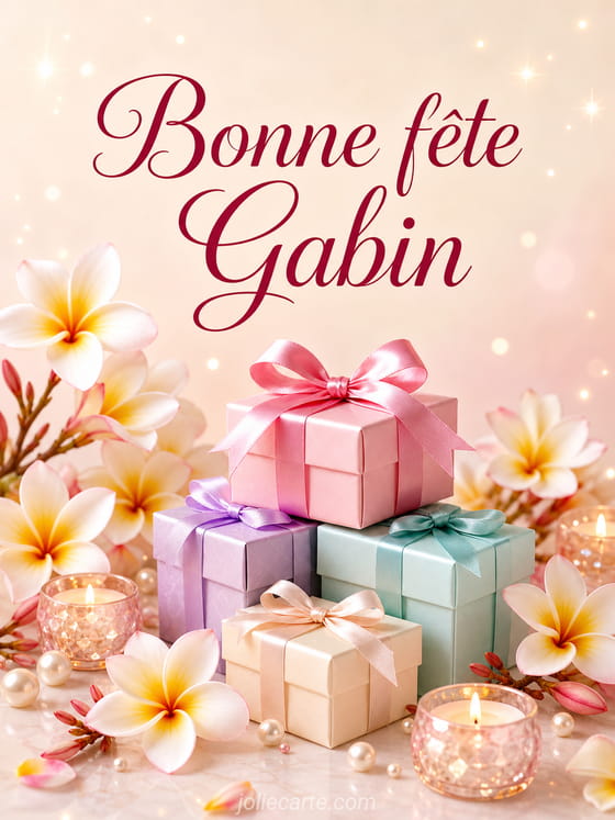 Carte bonne fête Gabin