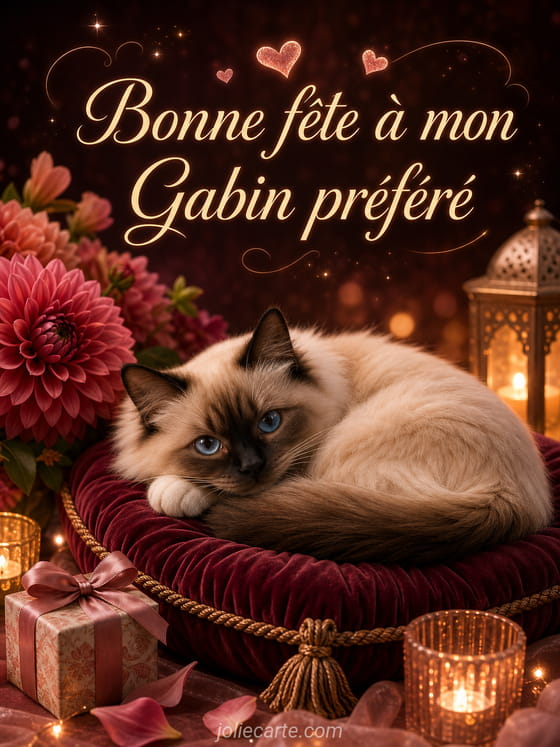 Carte bonne fête Gabin