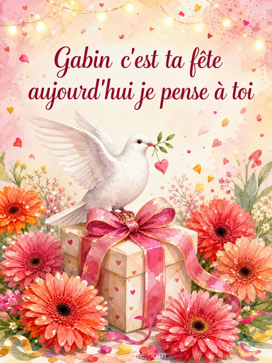 Carte bonne fête Gabin