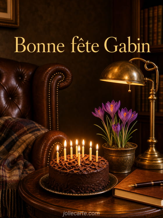 Carte bonne fête Gabin