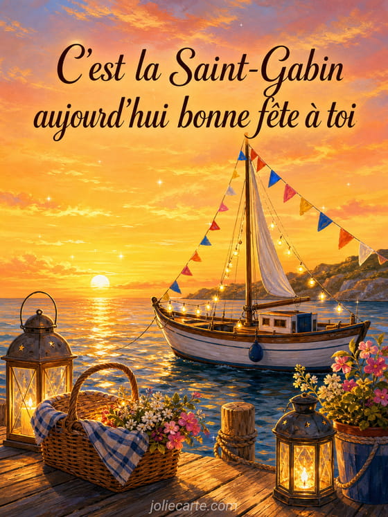 Carte bonne fête Gabin