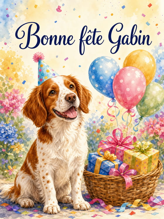 Carte bonne fête Gabin