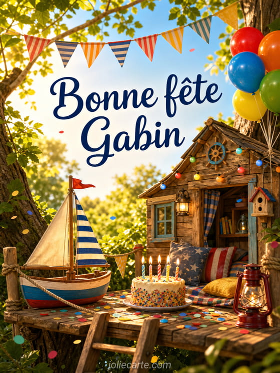 Carte bonne fête Gabin