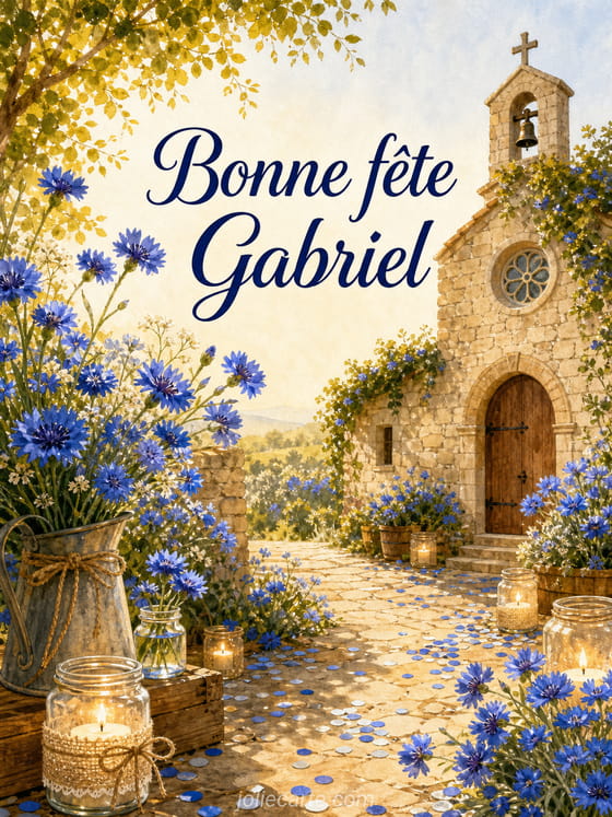 Carte bonne fête Gabriel