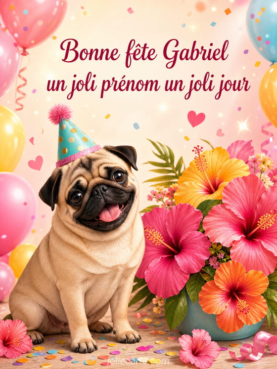 Carte bonne fête Gabriel