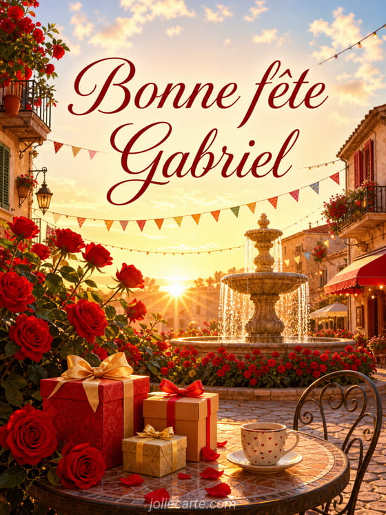 Carte bonne fête Gabriel