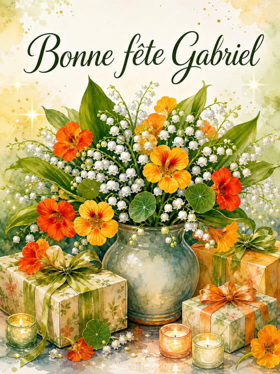 Carte bonne fête Gabriel