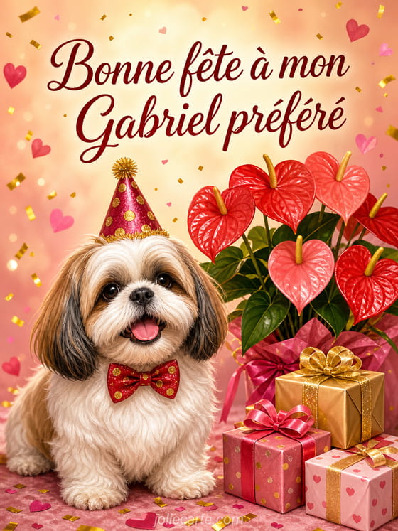 Carte bonne fête Gabriel