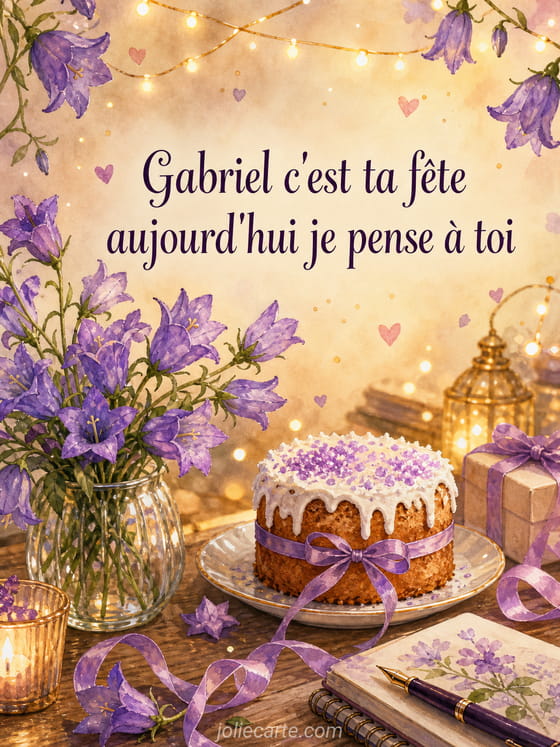 Carte bonne fête Gabriel
