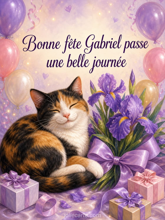 Carte bonne fête Gabriel
