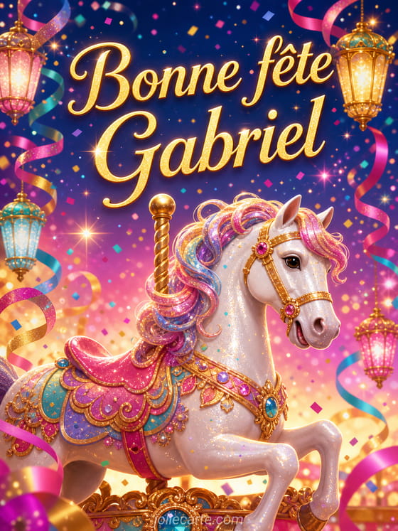 Carte bonne fête Gabriel