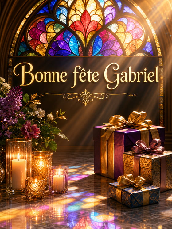 Carte bonne fête Gabriel