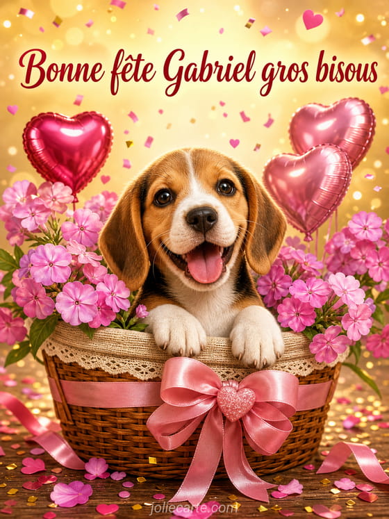 Carte bonne fête Gabriel
