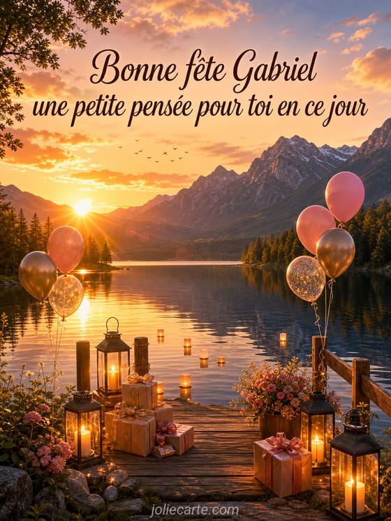 Carte bonne fête Gabriel