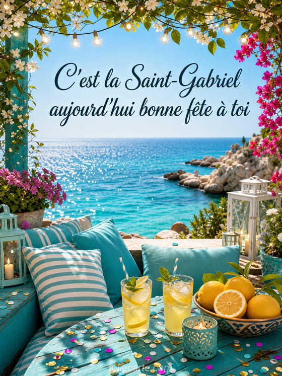 Carte bonne fête Gabriel