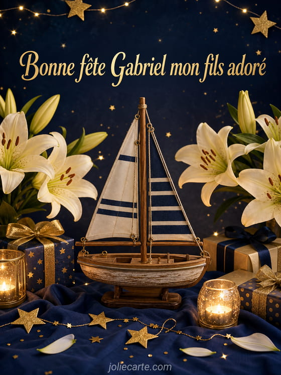 Carte bonne fête Gabriel