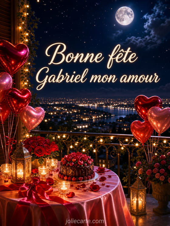 Carte bonne fête Gabriel