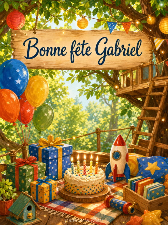 Carte bonne fête Gabriel