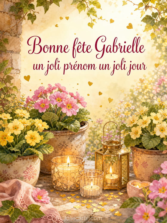 Carte bonne fête Gabrielle