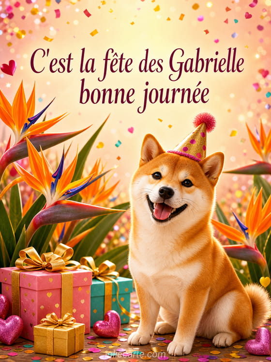 Carte bonne fête Gabrielle