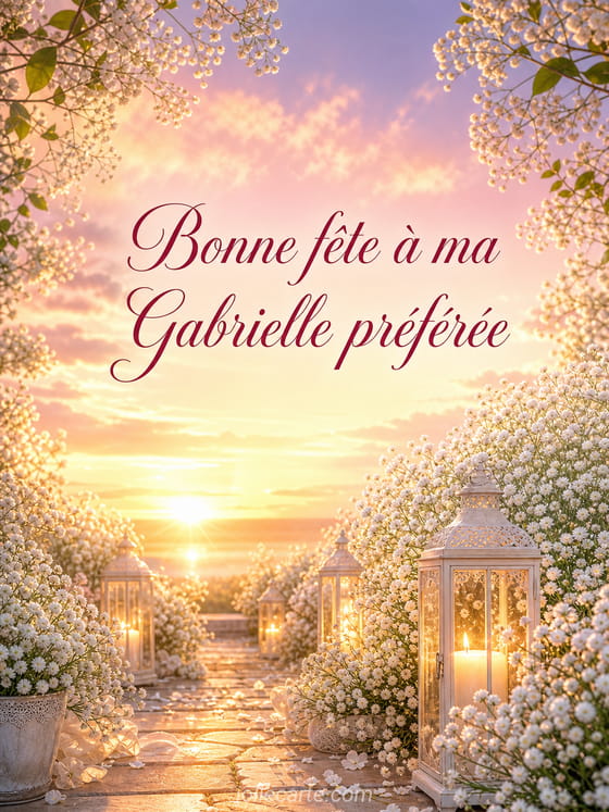 Carte bonne fête Gabrielle