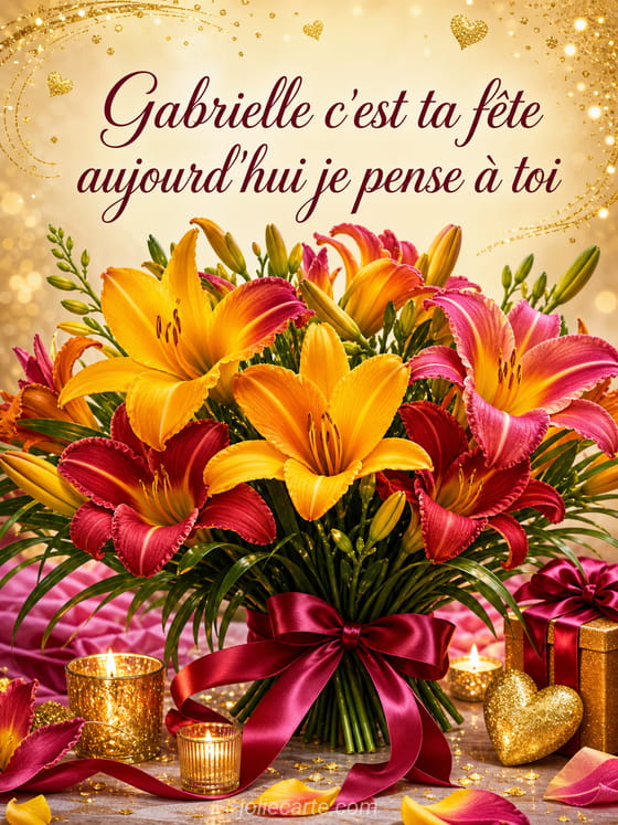 Carte bonne fête Gabrielle