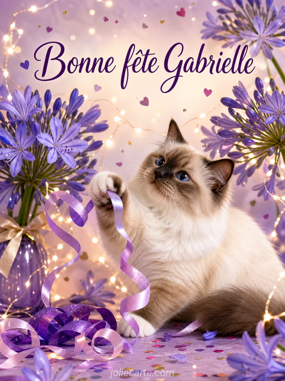Carte bonne fête Gabrielle