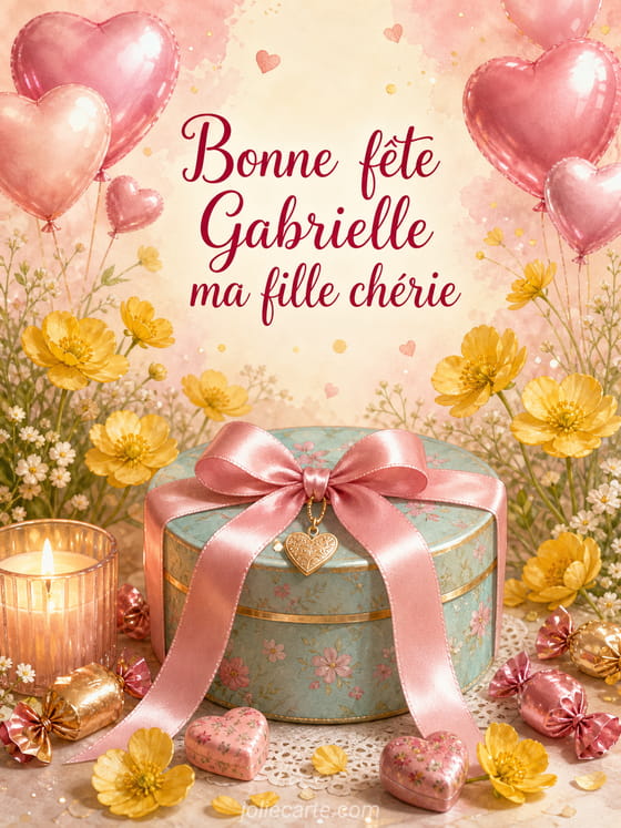 Carte bonne fête Gabrielle