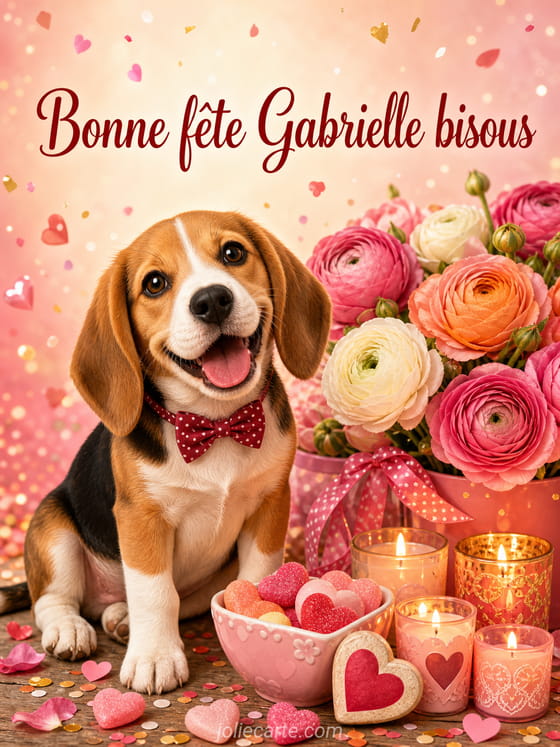 Carte bonne fête Gabrielle