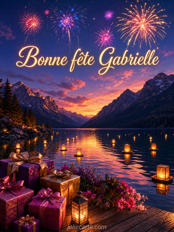 Carte bonne fête Gabrielle